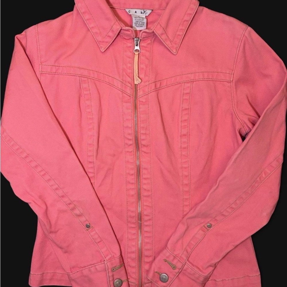 Vintage Y2K CAbi Pink Zip-Front Women's Jacket
